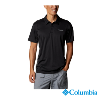 Columbia 哥倫比亞 官方旗艦 男款-Zero Ice Cirro-Cool™UPF50酷涼快排短袖Polo衫-黑色(UAE92290BK / 20