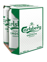 醇滑嘉士伯啤酒 - Pilsner - 500ml x 4罐 (新舊包裝隨機發送)