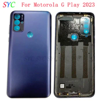 Rear Door Battery Cover Housing Case For Motorola Moto G Play 2023 Back Cover Repair Parts