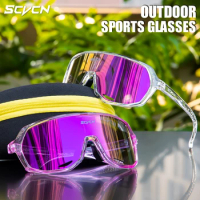 SCVCN Cycling Glasses Cycling Sunglasses UV400 Photochromic Outdoor Bicycle Sunglasses Sports Bike Goggles MTB Riding Eyewear