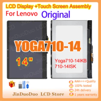 14."Original For Lenovo Yoga710-14 LCD Display Touch Screen Digitizer For Lenovo YOGA 710 Yoga710-14IKB 710-14ISK LCD with Frame
