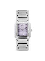 นาฬิกาข้อมือผู้หญิง JA-812 H สีเงิน Purple dial สายสแตนเลส บานพับ