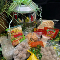 Paket Nongkrong - Bakso Dandang (Hampers) Bakso Halus, Tahu Bakso Lengkap dengan Toping dan Bumbu-Pr