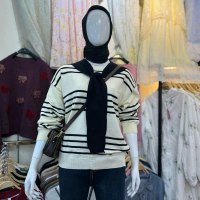SWITER + SYAL ld108-115cm RAJUT PREMI WANITA