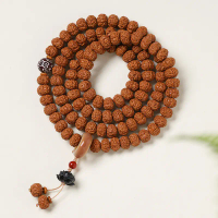 Indonesian Tree King Small Vajra Bodhi Beads Bracelet 108 Beads Necklace Prayer Beads Handheld Brace