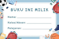 Stiker Label Buku Pelajaran Custom Nama dan Sekolah_stiker buku_stiker nama_stiker anak_stiker nama 
