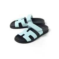 Sandal HERMES CHYPRE EPSOM BLACK TOSCA CRISTAUX SANDAL 100% ORIGINAL 38