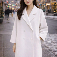Coat Wol Bulu Domba Musim Dingin