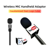 Microphone handheld adapter Mic Handle Adopter Interview go mic adapter Sponge for Boya/Rode/SYNCO/godox/dji wireless microphone