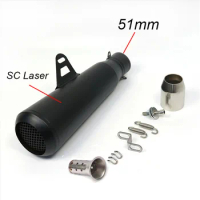 51mm 60mm Motorcycle DB killer Exhaust Pipe Muffler GP Laser Mark Racing Modified Silencer Escape Moto R6 CBR650 R15 S1000RR