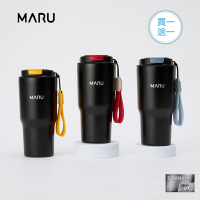 【Maru 丸山製研】(買1送1) -venti鈦瓷咖啡保溫杯600ml-黑款(陶瓷保溫杯/咖啡隨行杯/不鏽鋼保溫瓶)