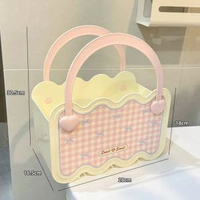 手提洗澡籃子浴筐洗漱用品韓國範兒可愛洗浴沐浴藍浴室收納籃框筐