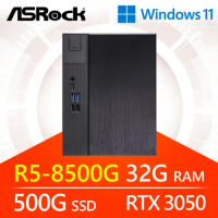 華擎系列【小迅雷劍Win】R5-8500G六核 RTX3050 小型電腦《Meet X600》
