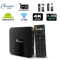 30pcs TX3 Mini TV Box Allwinner H616 2.4GHz WiFi Android 10.0 2G 16G Support 4K VS X96Q H96 MAX V11 media player