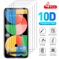 4Pcs Full Cover Protective Tempered Glass Film For Google Pixel 5a 5G Phone Screen Protector Glass For Goo Gle Pixel5a 6.34 inch