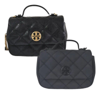 【TORY BURCH】Willa小香風菱格鏈條包(亮皮黑/霧黑色/贈原廠防塵袋紙袋母親節送禮)