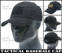 美式海豹/PMC風格戰術棒球帽魔術貼戶外運動休閑鴨舌遮陽帽黑色