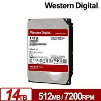 【少量現貨】新款 WD 威騰 140EFGX 紅標 Plus 14TB 3.5吋 NAS 專用 硬碟【全新代理商貨】