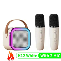 [ICANING]K12 Karaoke hine Portable Bluetooth 5.3 PA Speaker System with 1-2 Wireless Microphones Home Family Singing Children's Gifts