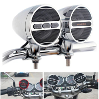 Waterproof Motorcycle Speaker MP3 Player Amplifier Stereo Bluetooth-Compatible 12V Music Player FM Radio Loudspeake
