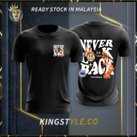 โปรโมชั่นราคาถูก เสื้อยืด “Never Look Back” หน้าและหลัง สำหรับผู้ชายและผู้หญิง คอกลม แขนสั้น มีสินค้