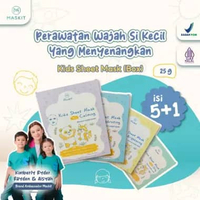 Maskit Kids Sheet Mask Box 6pcs for Brightening, Calming, Hydrating Oily - Masker Wajah Anak isi 1 b