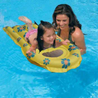 Cartoon children's water ski board surfboard inflatable floating bucket watering board back drift swimming training equipment li