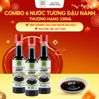 [330ml x 6] Combo 6 Chai Nước Tương Đậu Nành Thượng Hạng 330ml  - Chay Tốt Market