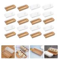 20 Pcs Box Small Treat Boxes Cookie Packaging Food Containers Safety Cover Storage Kraft Paper for Chocolate