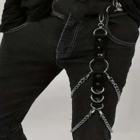 Leather Leg Harness Goth Thigh Harness Straps Sexy Garter Belt Bdsm Bondage Body Suspenders for Jeans Pants Men Accessories