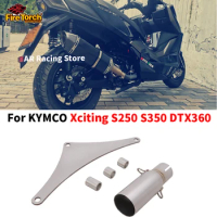 For Kymco XcitingS350 S350 XcitingS250 S250 DTX360 DT X360 Motorcycle Exhaust 51mm Middle Link Pipe Modify Escape Moto Bike