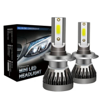 2PCS H7 LED Car Headlight Bulbs 6000LM 72W Mini H4 H8 H9 H11 Headlamps Kit 9005 HB3 9006 HB4 9012 H10 Auto Fog Lamps 6000K 12V