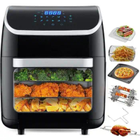 Hot Air Fryer 1700W Digital LCD Touch Control Air Fryer Big Capacity 12L 15L Oil Free Air Fryer Oven