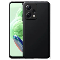 TPU Case for Redmi Note 12 5G, Black Cover Redmi Note12 Pro+ Soft Liquid Phone Cases RedmiNote-12 Xi