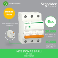 Murah Schneider New Domae Mcb 25A - 3P 6Ka - Domf01325