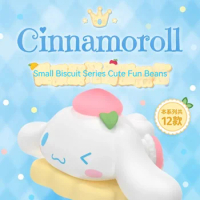 1-18pcs Sanrio Pop Bean Cinnamoroll Kuromi Mini Cookie Moetch Bean Mini Ornaments Kawaii Blind Box Anime Figure Doll Girls Gift