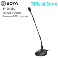 BOYA BY-GM18C Desktop Gooseneck Condenser Microphone 18" Podium Microphone for Meetings Video Conference Lectures Streaming Mic