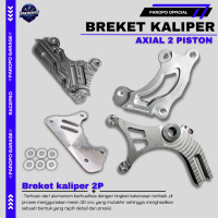 Breket Kaliper CNC Racepro 2P vario 125/150 Mio Beat CBR 250R Ninja 150r R15 v3 Depan Dan Belakang