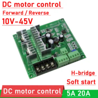 20A DC motor drive H-bridge forward reverse speed regulator Controller W soft start Brake Overload overcurrent Stall Protection