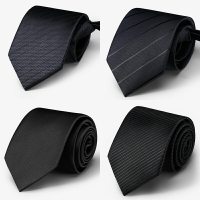 領帶禮盒 黑色領帶男 正裝 商務 職業 禮盒裝男士西裝懶人拉鍊領帶一易拉得【MJ2682】