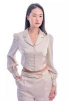 East India Company "East India Company - Nettie - Elegant Satin Cropped Blouse "