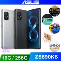 【ASUS 華碩】ZenFone 8 ZS590KS 16G+256G 5.9吋5G智慧手機(贈四角強化空壓殼+滿版鋼保)