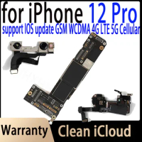 Fully Tested Mainboard For iPhone 12 Pro Motherboard With Face ID Unlocked Logic Board Clean iCloud Support Update