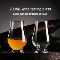 (Can Engrave Logo) 180ML Crystal Aroma Glass,Whiskey Cups, Tasting Glass, Liquor Cups, Water Glass