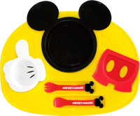 日本製 錦化成 迪士尼 米奇造型食物餐盤連碗杯套裝 6件組 兒童餐具【南風百貨】