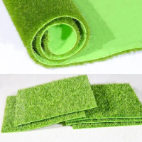Synthetic Artificial Grass Mat Turf Lawn Garden Landscape Ornament Home Decor Grass Miniature Ornament Grass Rug
