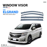 Window Visor For Nissan Elgrand E52 2010-2023 Vent Ventvisor Wind Deflectors Visors Guard Shades Visor Door Visor