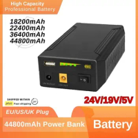 19V 24V 5V Power Bank 18650 Rechargeable Lithium Battery Auxiliary Large Capacity 44800mAh Batteries Mobile Power Supply UPS