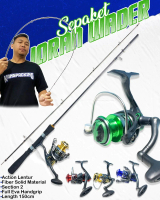 COD Sepaket Joran Pancing Wader dan Reel Spool Besi Mancing Wader