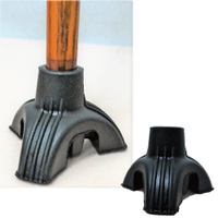 橡膠腳套 腳墊 三角腳套 1個入 ZHCN1802 孔徑1.6cm 或 1.8cm 高5.1cm 黑色 拐杖 助行器使用